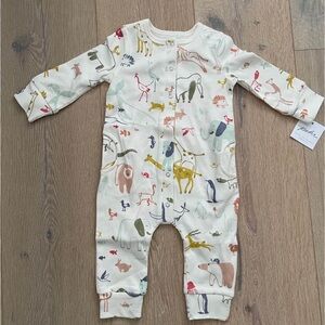 PEHR ORGANIC SOFT COTTON BABY NEWBORN ROMPER ONESIE SLEEPER INTO THE WILD 3-6m